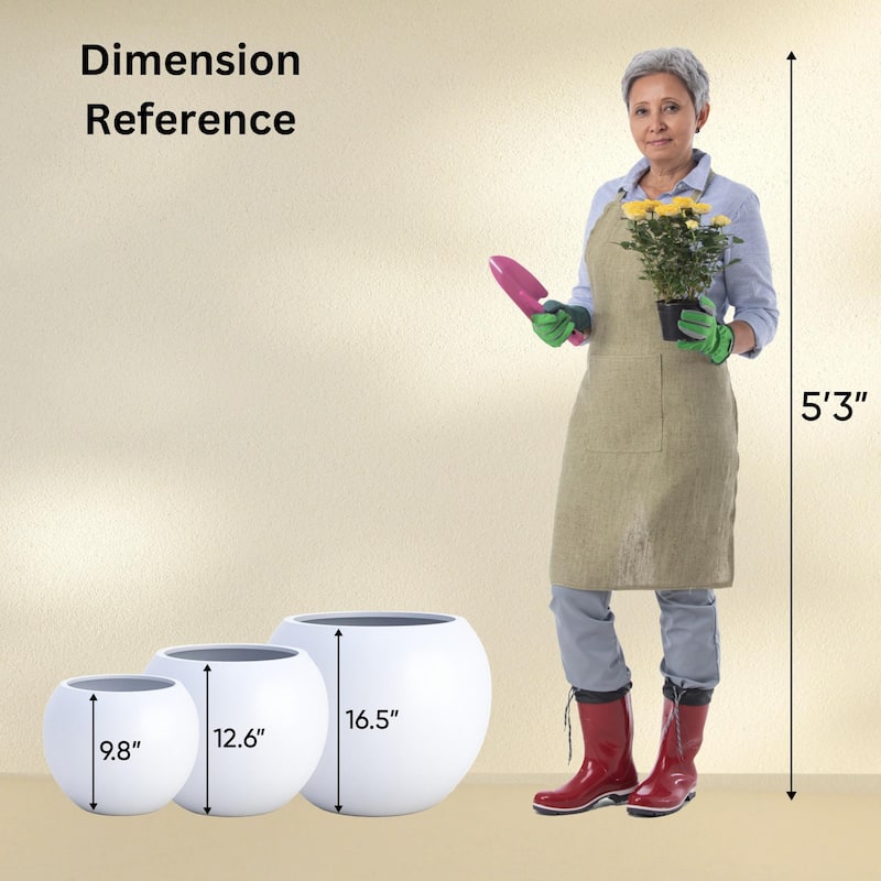 DTY Signature Mount Sherman 1-Piece Fiberstone Planter for Indoor/Outdoor