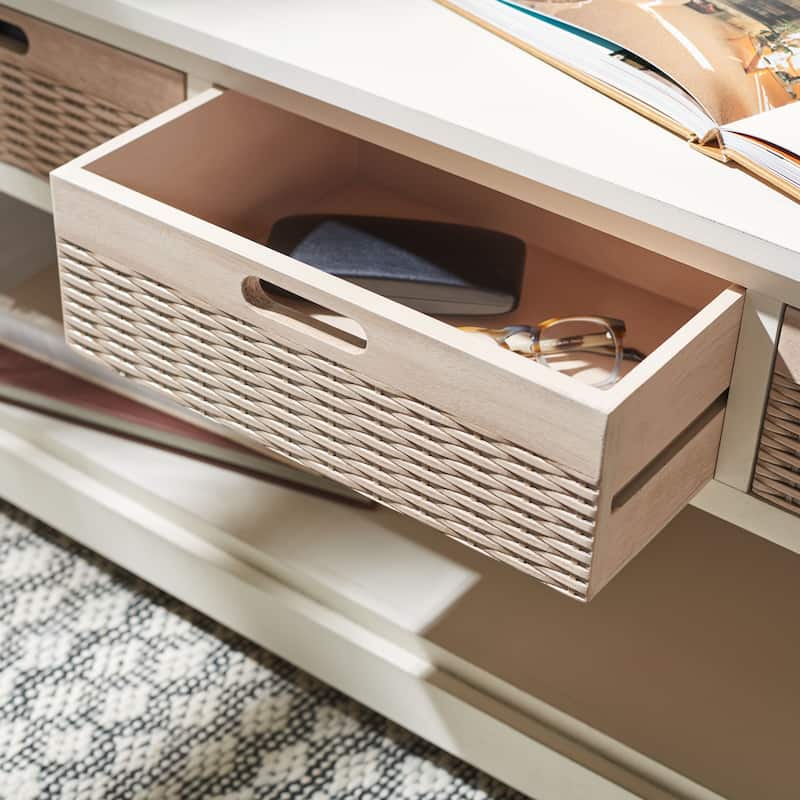 SAFAVIEH Landers 3-Drawer Bottom Shelf Storage Bench - 47.3" W x 15" L x 19" H