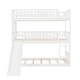 preview thumbnail 4 of 16, Solid Wood Twin-Over-Twin-Over-Twin Triple Bunk Bed with Built-in Ladder and Guardrails