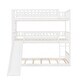 preview thumbnail 4 of 7, White Twin-over-Twin-over-Twin Triple Bunk Bed with Built-in Ladder and Slide, Guardrails