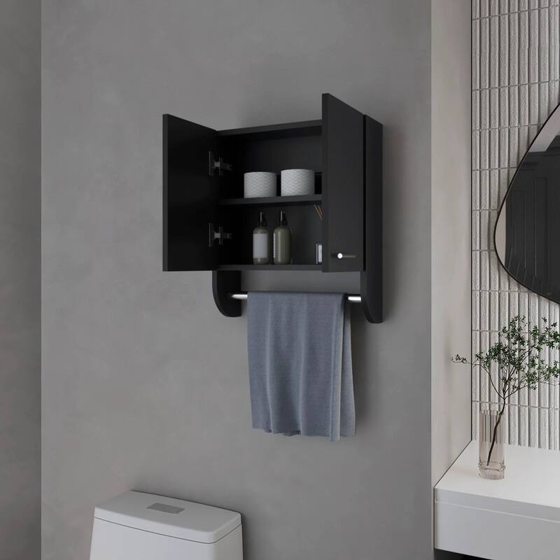 Medicine Cabinet with Towel Bar