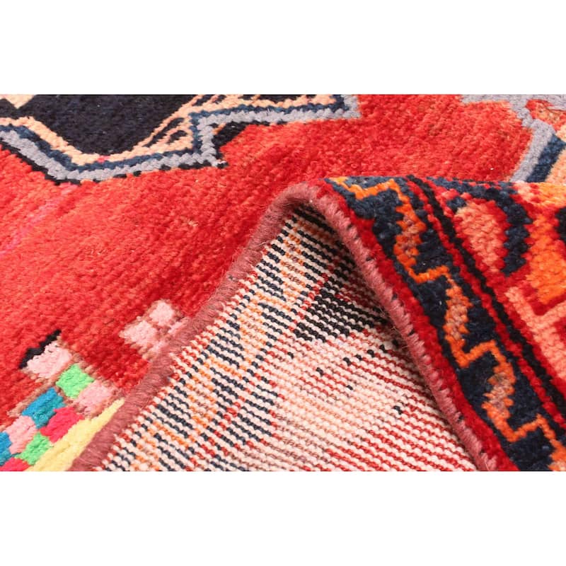 ECARPETGALLERY Hand-knotted Melis Vintage Light Red Wool Rug - 3'7 x 7'5