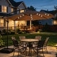 preview thumbnail 30 of 64, Ainfox 10 ft. Patio Offset Solar LED Umbrellas Cantilever Outside Umbrellas with Base Brown