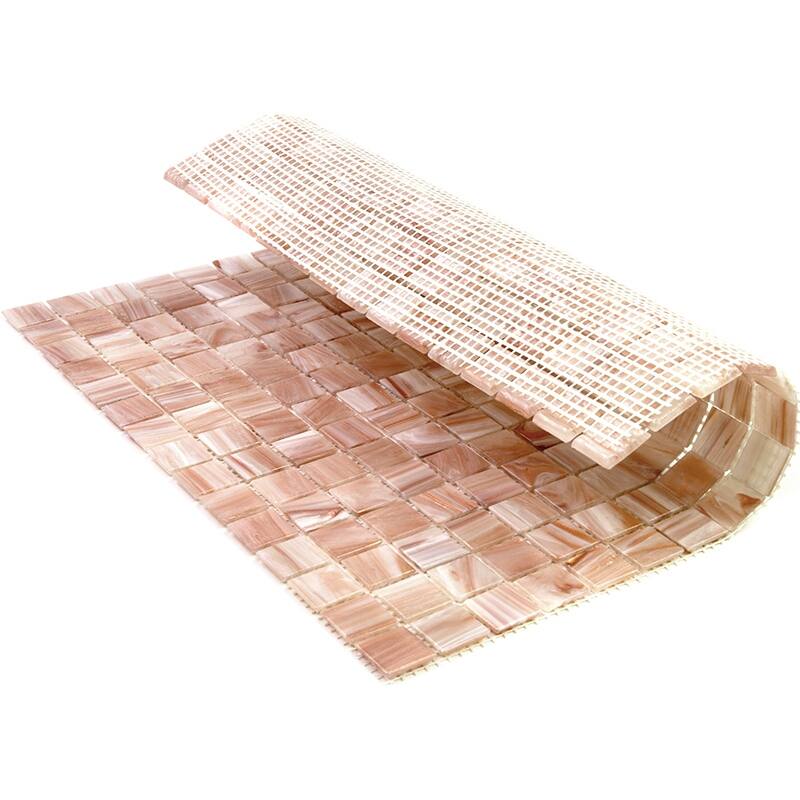 Apollo tile 12" x 12" Celestial Glossy Linen Beige Glass Tile (20 sq ft/case) - 20 Pack