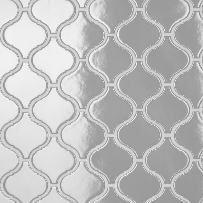 Merola Tile Metro Lantern Glossy Light Grey 9-1/2" x 10-3/4" Porcelain Floor and Wall Tile