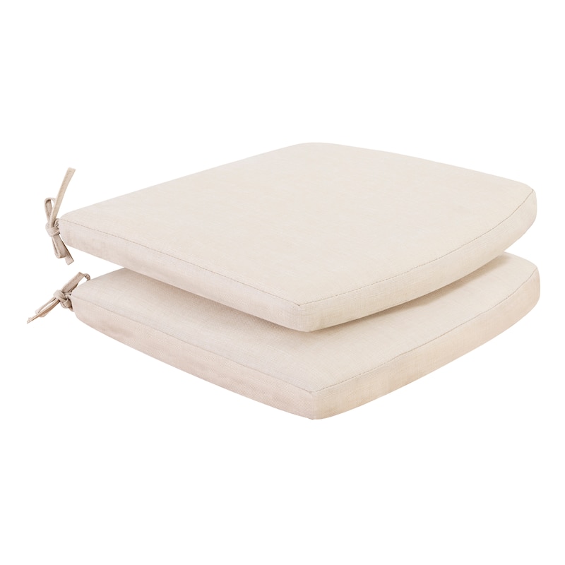 Outdoor Indoor 2-Pack 18 Inch x 20 Inch Chair Replacement Seat Cushions - Beige