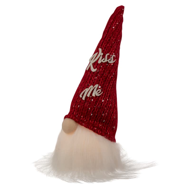 LED Lighted "Kiss Me" Hat Valentine's Day Gnome - 11.5"