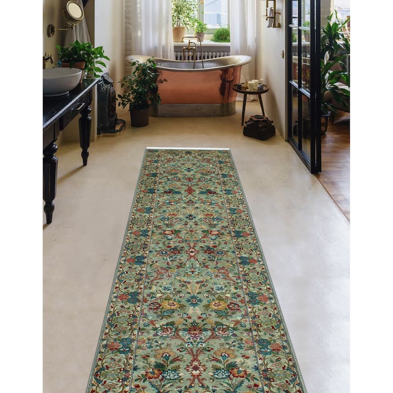 Pak-Persian Eliu Grey/Ivory Runner - 2'6" x 11'11"