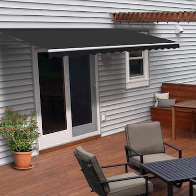 ALEKO Retractable Motorized 13 x 10 ft Home Patio Canopy Awning Black