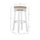 preview thumbnail 3 of 13, Maya Backless Swivel Bar Stool with Seagrass Seat