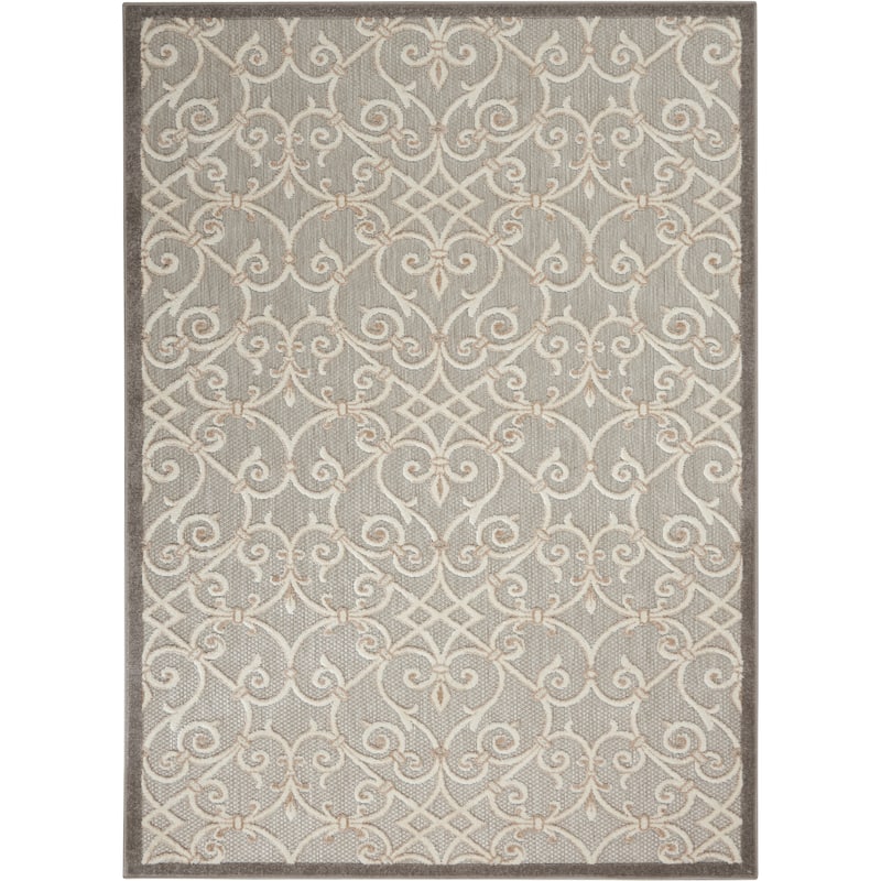 Nourison Aloha Transitional Scroll Indoor/Outdoor Damask Rug