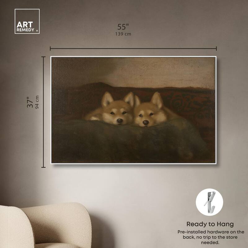 Rustic Dog Days Canvas by Art Remedy