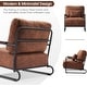 preview thumbnail 11 of 25, MCombo set of 2 Modern Accent Armchair with Steel Legs, Leathaire fabric HQ102