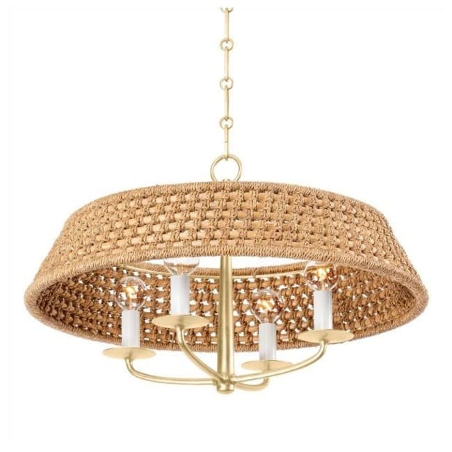 Hudson Valley Lighting 2722 Bradley 4 Light 22" Wide Pendant - Vintage Gold Leaf