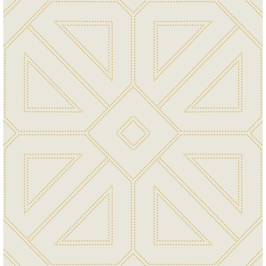 A-Street Prints Voltaire Gold Beaded Geometric Wallpaper