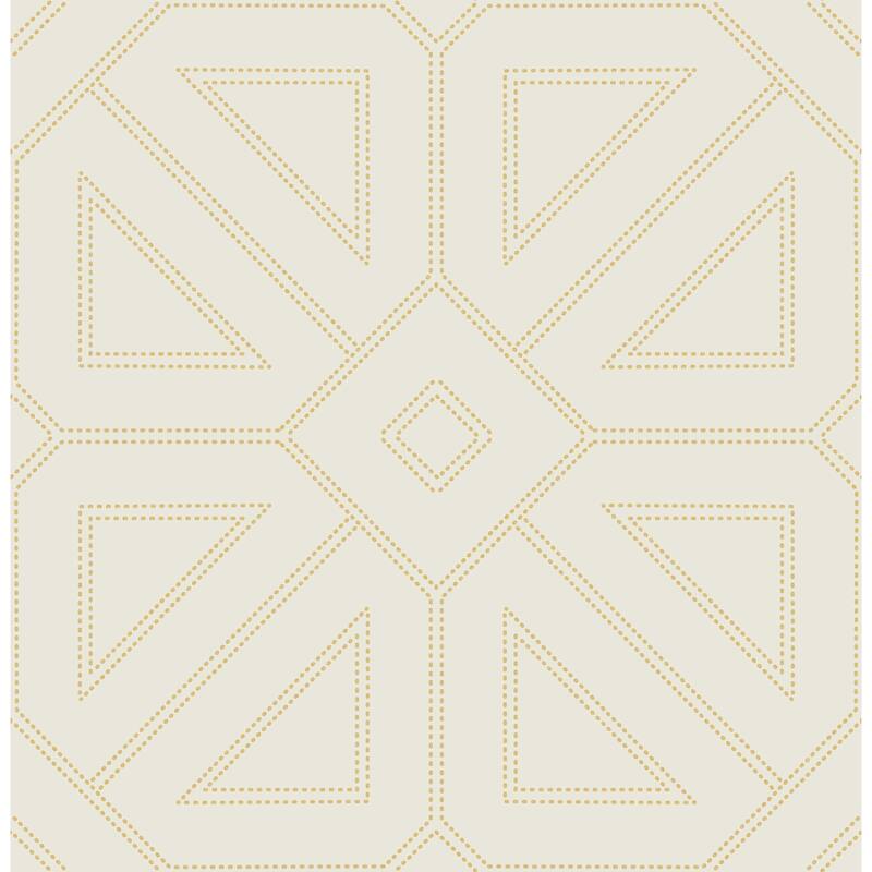 A-Street Prints Voltaire Gold Beaded Geometric Wallpaper