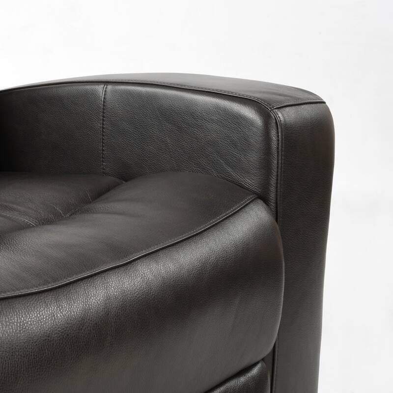 89" Wide Top Grain Leather Power Reclining Sofa Electric Recliner Sofa with Storage, USB Charge Port, Adjustable Headrest
