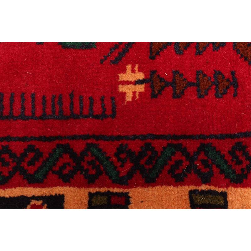ECARPETGALLERY Hand-knotted Teimani Red Wool Rug - 3'5 x 6'6