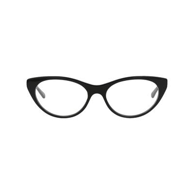 Balenciaga Cat Eye-Frame Acetate Optical Frames, Transparent Lens, Shiny Black Frame