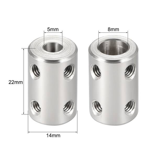 uxcell 6mm to 10mm Bore Rigid Coupling Set Screw L25XD16 Aluminum Alloy,Shaft Coupler Connector,Motor Accessories,Light Blue