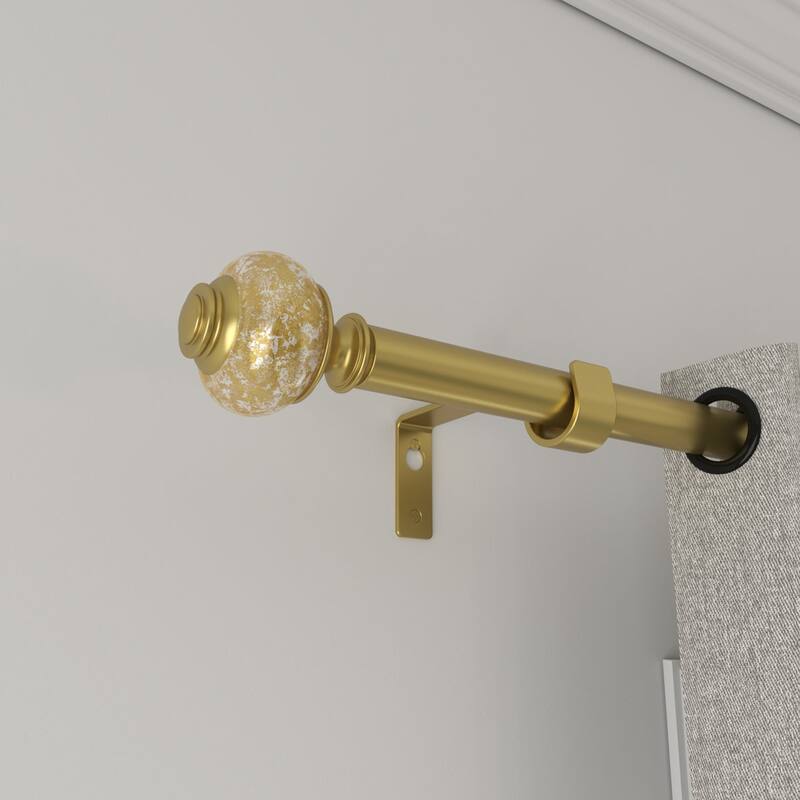 Acroma Luxury Spherical Gold Curtain Rod - 28 to 48 inches