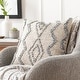 preview thumbnail 2 of 5, Naheed Bohemian Textured Geometric Pillow 18"H x 18"W - Down