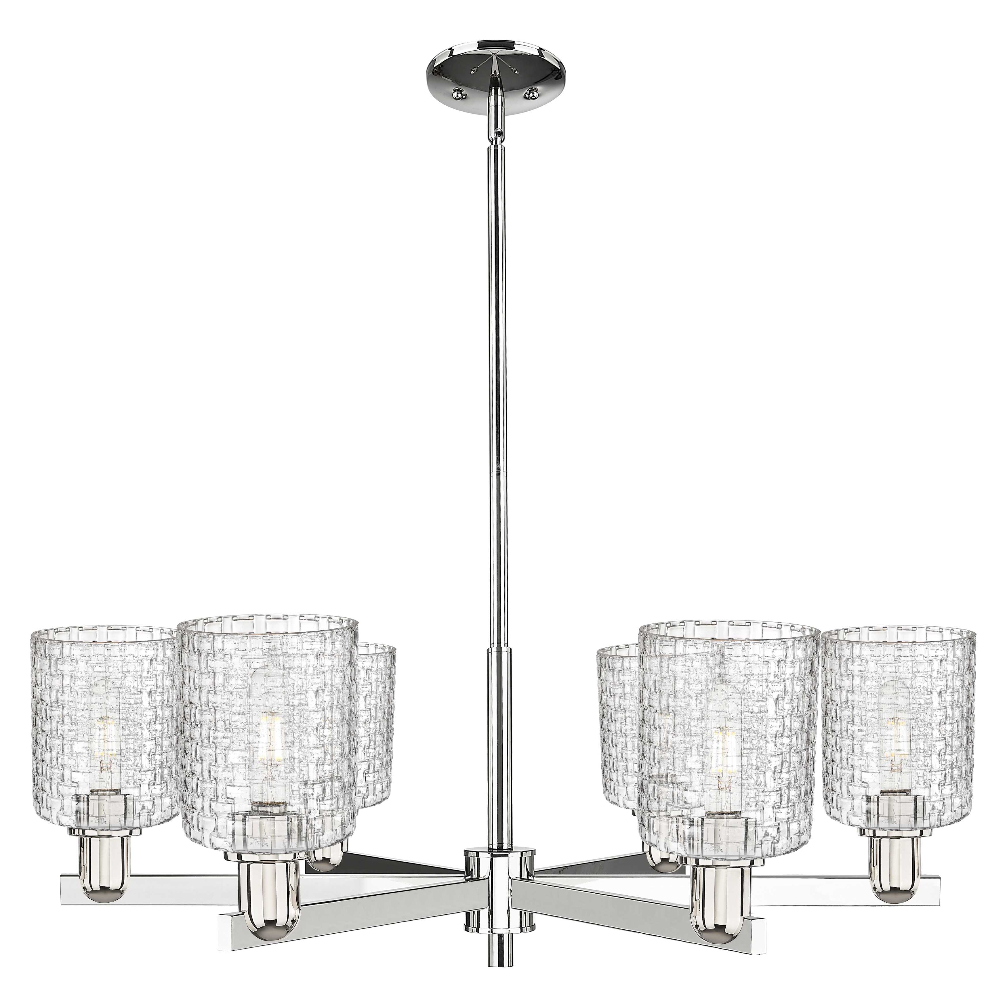 Innovations Lighting Endless Possibilities Arcadia - Cobbleskill - 6 Light 35" Basketweave Stem Hung Chandelier