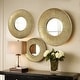 preview thumbnail 3 of 13, 3-Piece Gold Metal Round Wall Mirror Set - 22.25" Diameter x 2.36" D