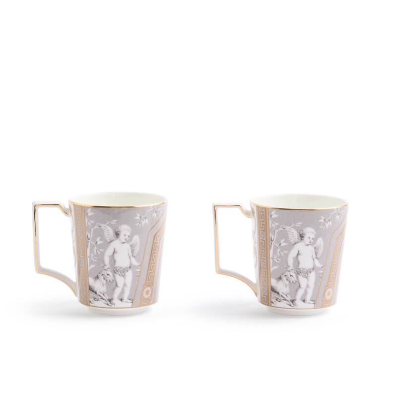 Wedgwood Renaissance Grey Mug 10floz, Set of 2