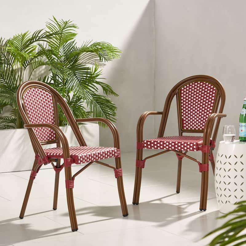 Brianna Outdoor Outdoor Bistro Chairs (Set of 2) by Christopher Knight Home