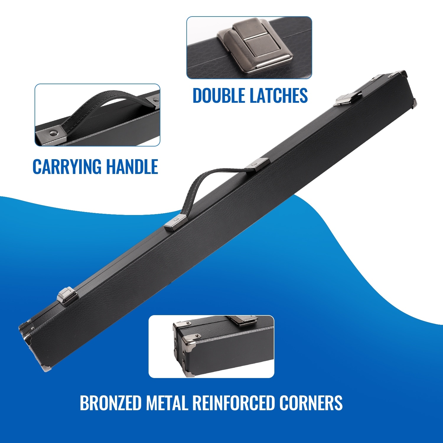 GSE™ 1x1 Hard Billiard Pool Cue Stick Hard Box. 1/2 Pool Cue