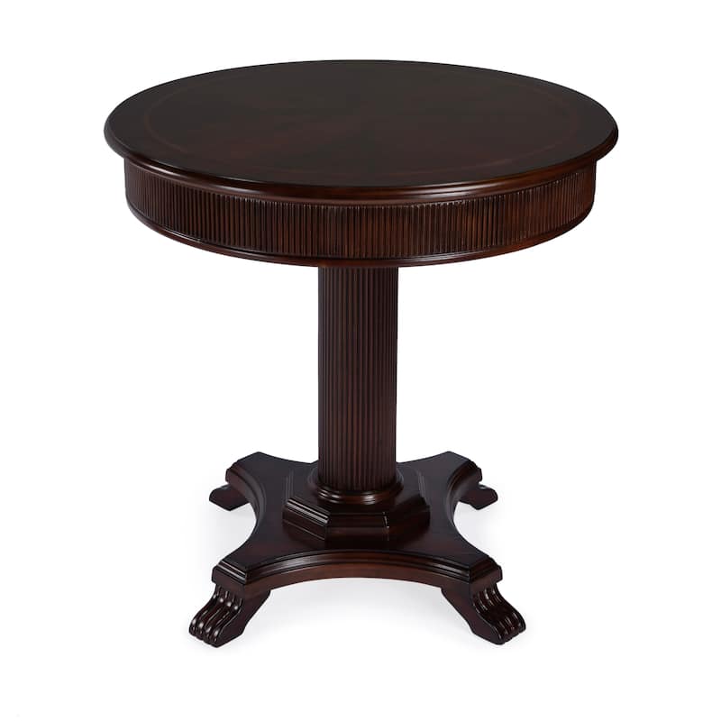 Ellsworth 36" Ribbed Pedestal Foyer Table