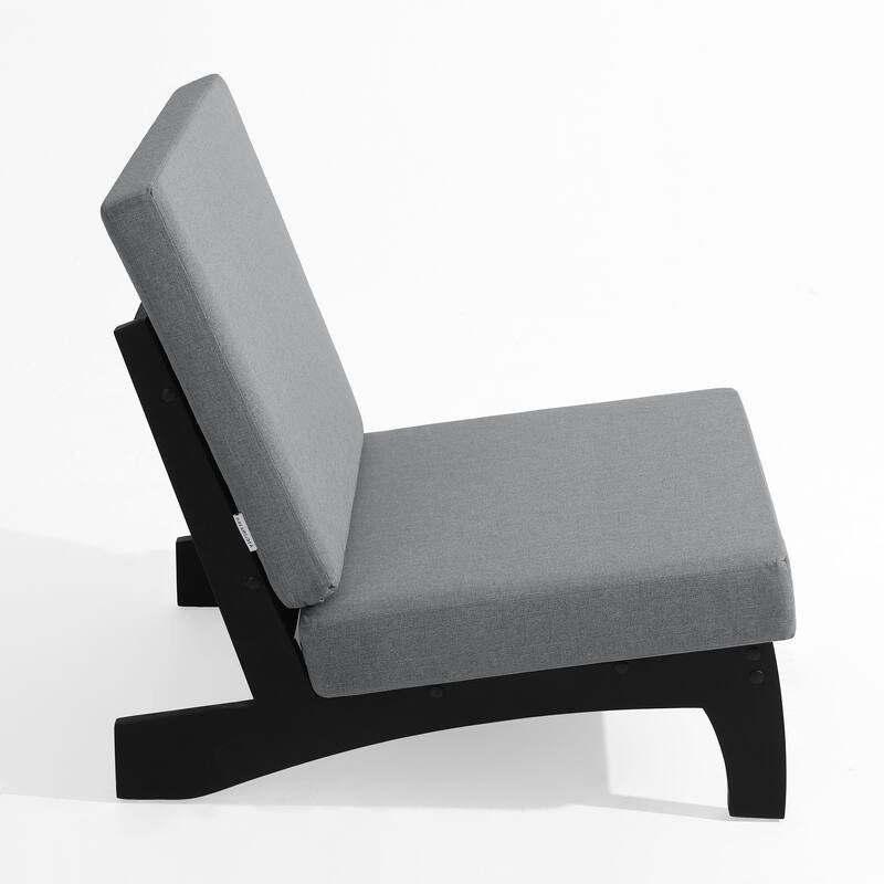 4 Set Outdoor Patio Teak Wood Club Chairs Loveseat with Coffee Table