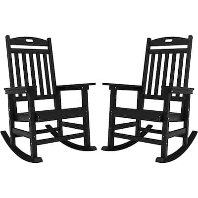 WINSOON All Weather Outdoor Rocking Chair, Set of 2