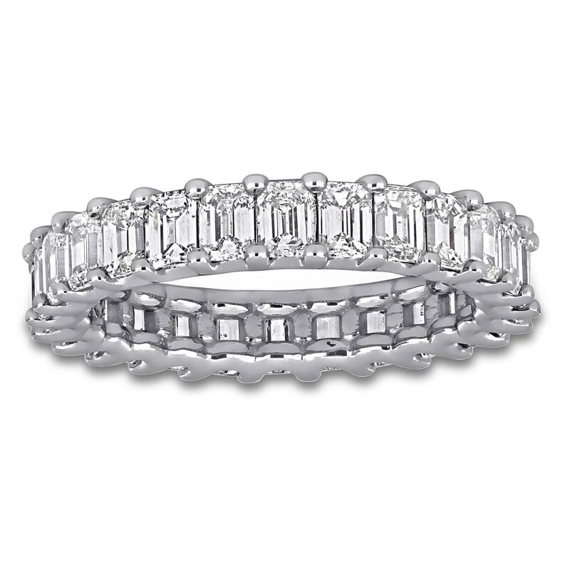 Miadora 3 3/4ct TDW Emerald-Cut Diamond Full-Eternity Band in 18k White Gold