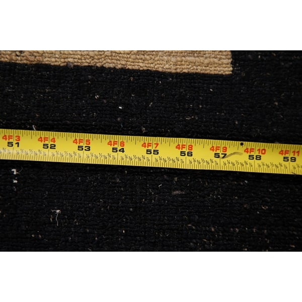 Vegetable Dye Gabbeh Oriental Square Area Rug Hand-Knotted Wool Carpet - 6'9" x 6'11"