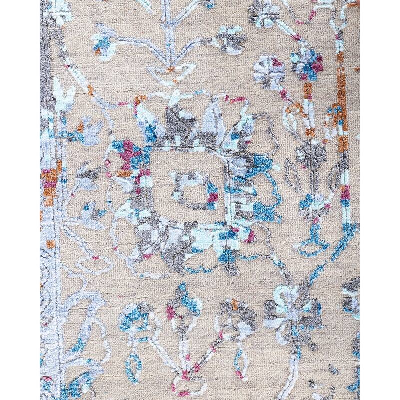 Ikat One-of-a-Kind Handmade Area Rug, Beige - 8' 1" x 10' 1"