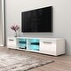 preview thumbnail 28 of 26, Moon Matte Gloss TV Stand with 16 Color LED Lights