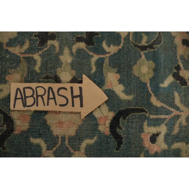 Hand Knotted Oriental 100% Wool Carpet Traditional All-Over Navy Blue & Blues Ziegler Area Rug - 12' 3'' X 10' 10''