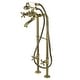 preview thumbnail 11 of 15, Traditional Freestanding Tub Faucet with Supply Line and Stop Valve Antique Brass