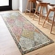 preview thumbnail 7 of 21, Alexander Home Kaleidoscope Diamond Hand-Hooked Wool Rug 2' 6" x 7' 6" - TURQUOISE / FIESTA