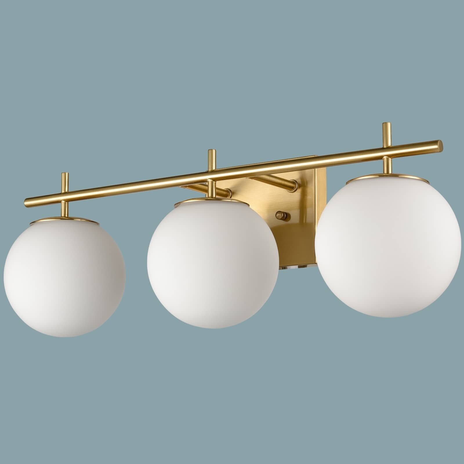 Modern milky globe bath sconce on sale