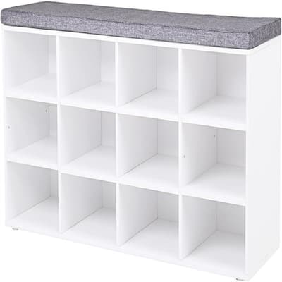 Cubby Shoe Rack with 12 Cubbies - 11.8"D x 40.9"W x 18.9"H