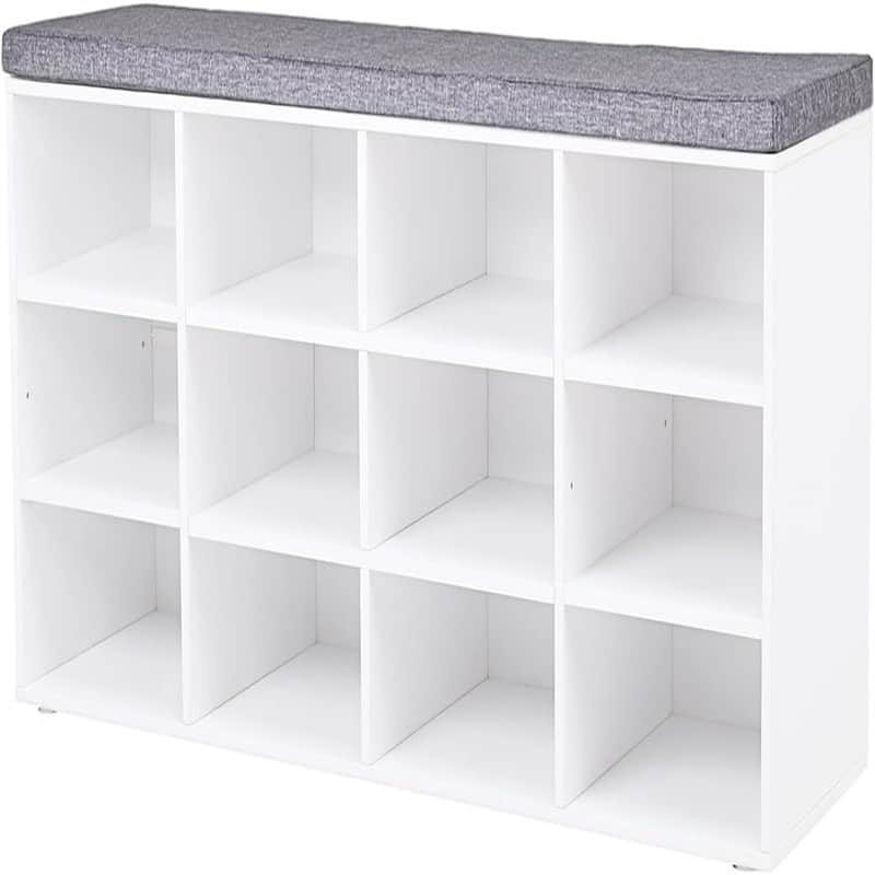 Cubby Shoe Rack with 12 Cubbies - 11.8"D x 40.9"W x 18.9"H