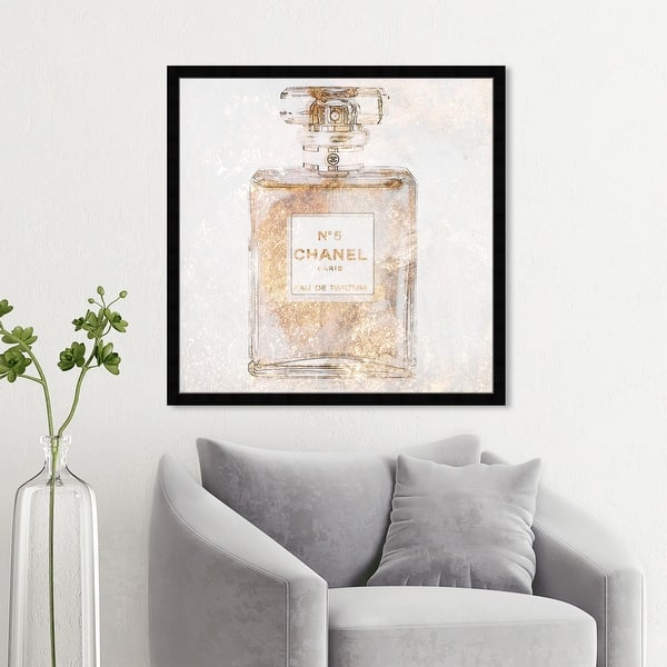 Oliver Gal Parfum Glimmer Fashion And Glam Wall Art Framed Print Perfumes Gold White Overstock 32194571
