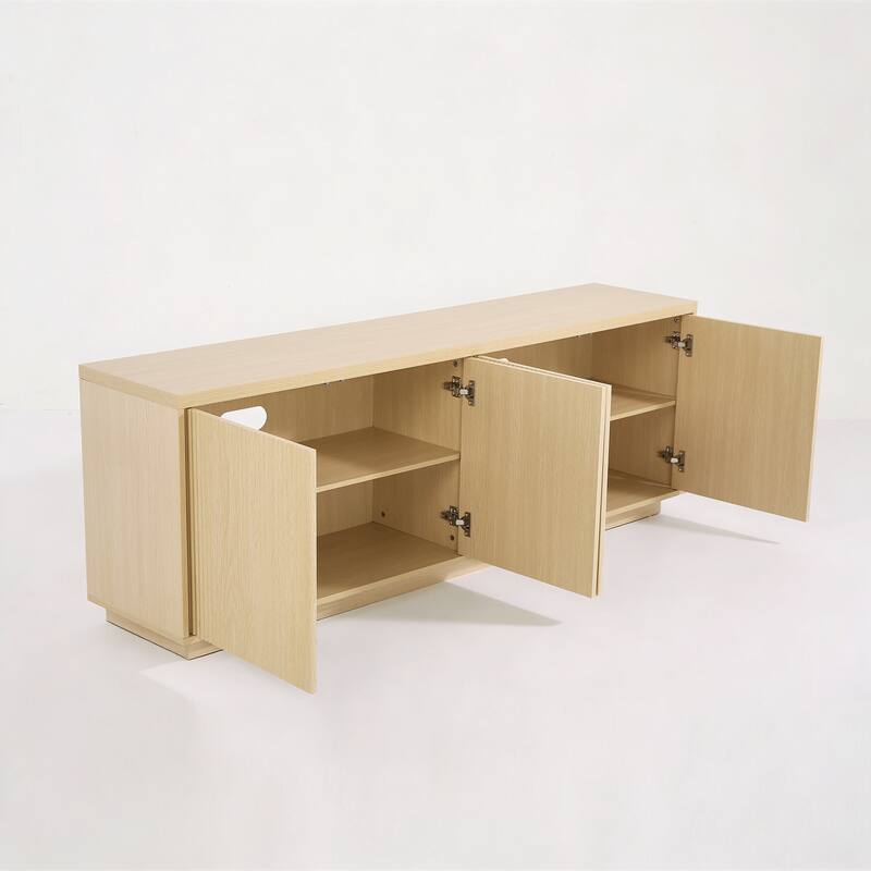 Wave Textured Modern Sideboard Cabinet