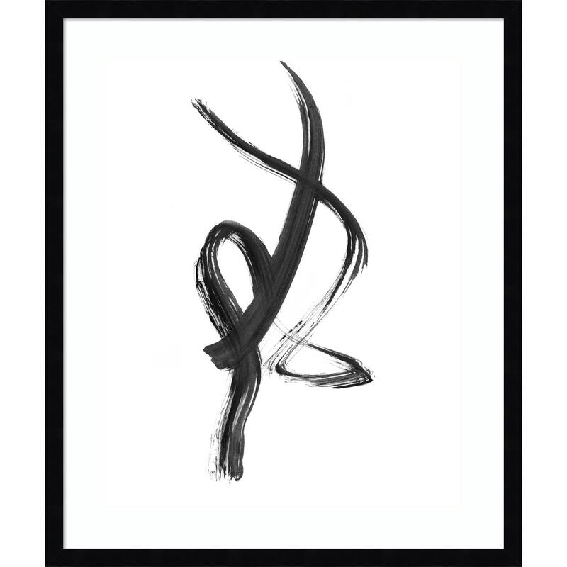 Brush Stroke No. 1 by Danushka Abeygoda Wood Framed Wall Art Print