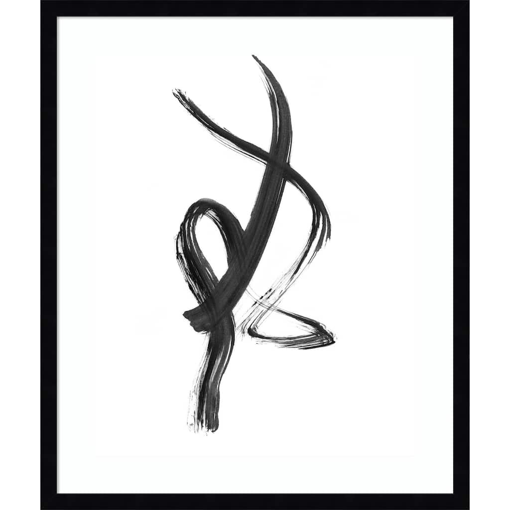 Brush Stroke No. 1 by Danushka Abeygoda Wood Framed Wall Art Print