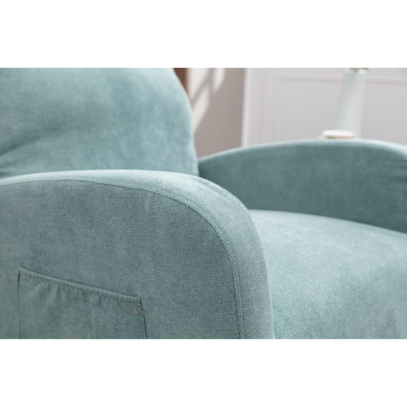 Rocking Chair, High Backrest Upholstered Swivel Gliders Rocking Armchair, Rocking Chair Nursery with Thick Padded Cushion