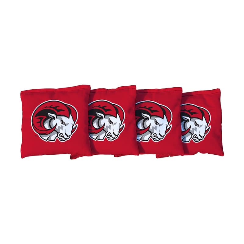 Winston Salem State WSSU Rams Red Cornhole Bags - Corn Filled